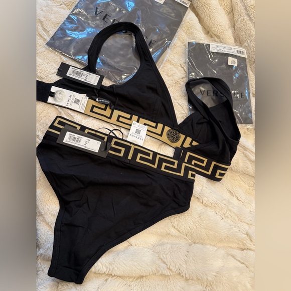Versace Black Bra with Gold Accents - Picture 4 of 4